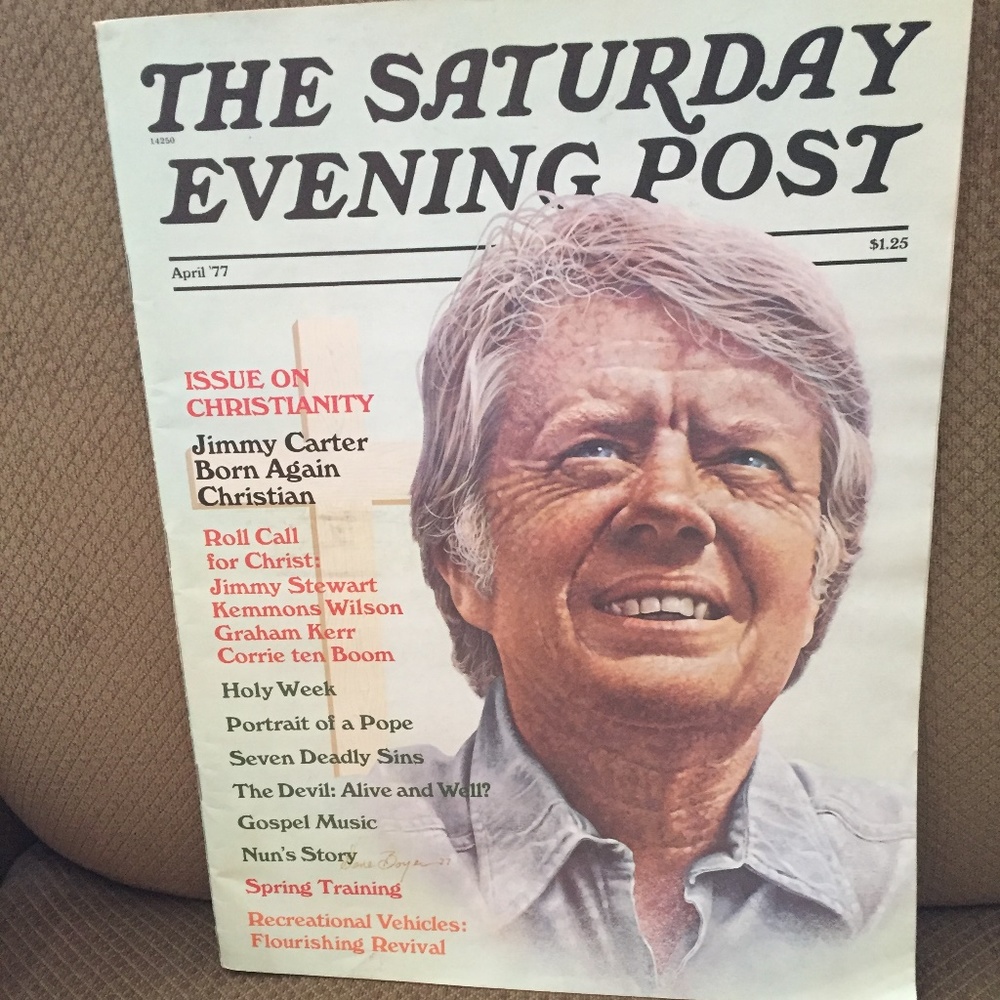 JIMMY CARTER on THE SATURDAY EVENING POST APR.77 100TH BIRTHDAY  OCTOBER 1, 2024